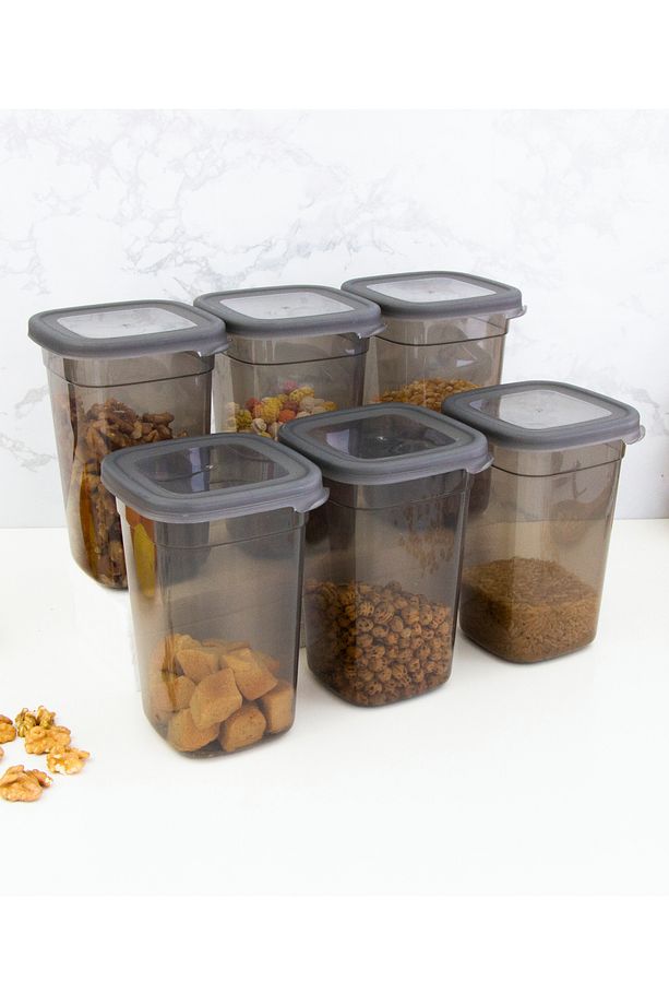 6 Adet Dikdörtgen Saklama Kabı - 1,1 Lt. 1100 Ml. 50880 - 1
