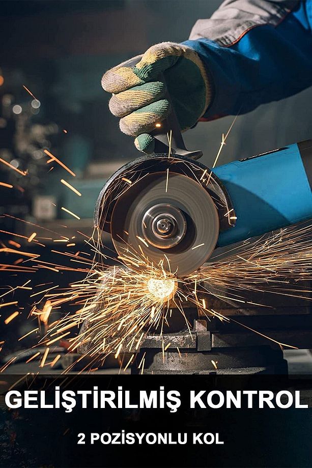 Alman 3500 W Professional Sjs Çift Metal Şanzuman Avuç Içi Taşlama Makinesi Spiral Taşlama Sarı - 4
