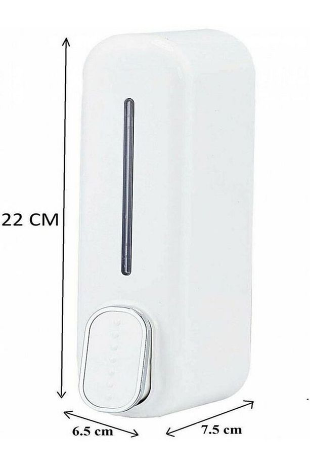 2 Adet Beyaz Renk Sabunluk 350 ml Duvara Monte Sıvı Sabunluk Şampuan Şişesi Soap Dispenser Basmalı - 6