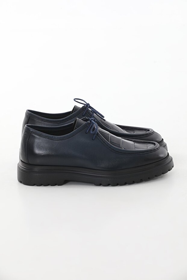 Elegant Model Crocodile Design Leather Casual Shoes