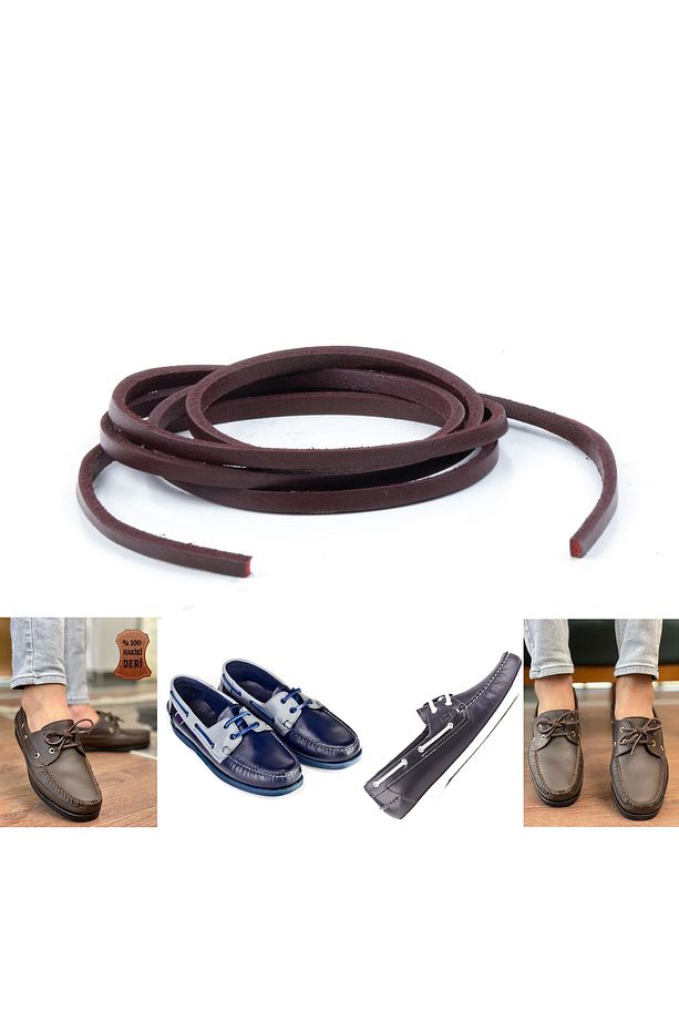 Deri Ayakkabı Bağcığı, Nubuk Timberland Dexter Vb. Ayakkabıya Uygun Deri Bağcık, 1 Adet - 100 cm - 1