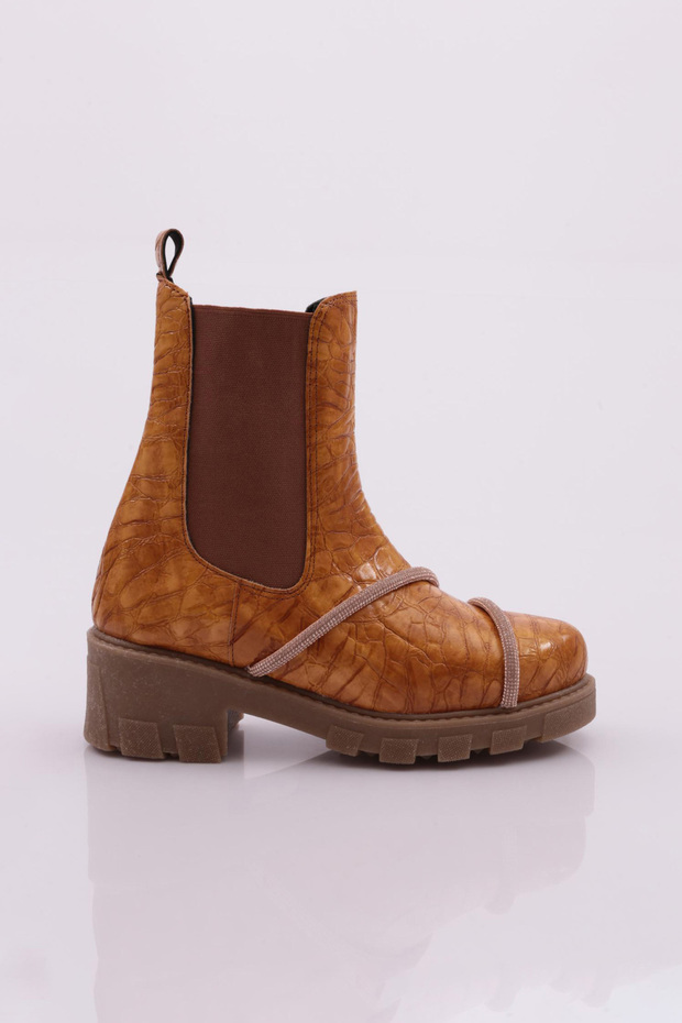 Women's Silver Stone Strech Detailed Boots 23142292674