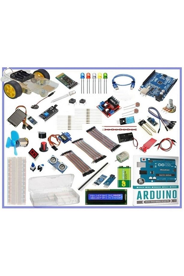 Arduino Uno R3 Bluetooth Başlangıç Robot Araba Seti 68 Parça 299 Adet - 1