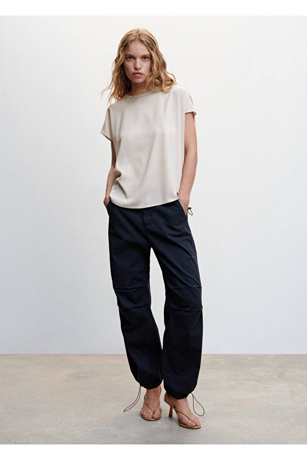 Kontrast Parçalı Bluz - 2