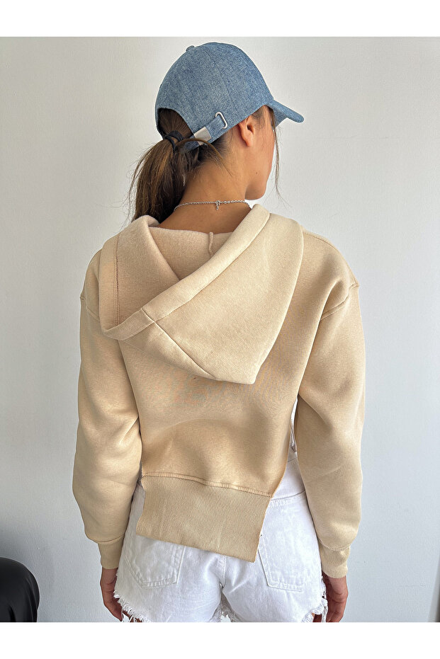 ÖNÜ FERMUARLI KAPÜŞONLU SWEATSHİRT - 7
