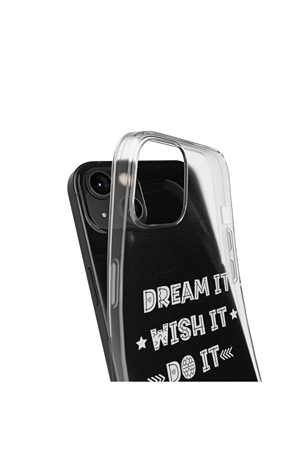 iPhone 13 Pro Compatible Patterned Transparent Shock Absorbing Durable Case - 3