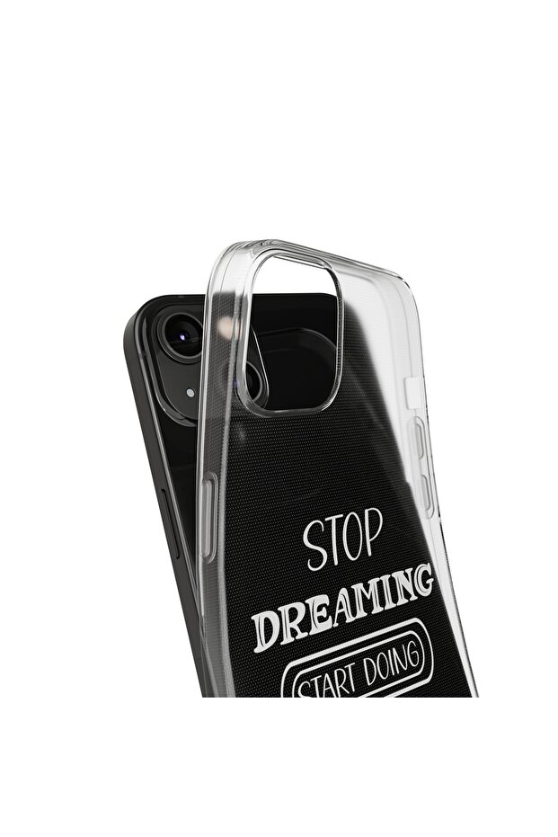 iPhone 14 Pro Compatible Patterned Transparent Shock Absorbing Durable Case - 3