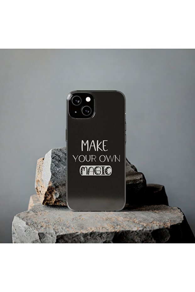 iPhone 14 Pro Max Compatible Patterned Transparent Shock Absorbing Durable Case - 4