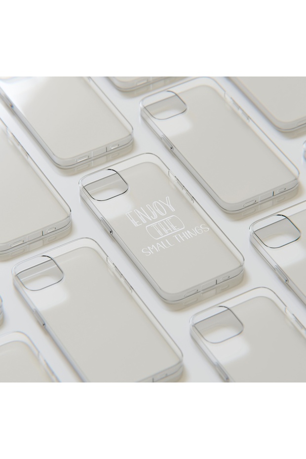 iPhone 14 Compatible Patterned Transparent Shock Absorbing Durable Case - 6