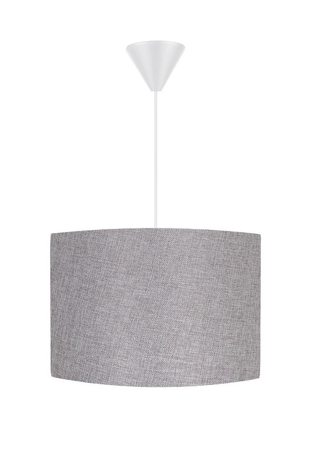 Retro Avize Keten Kumaş Başlık Çap 30 Cm Gri Antrasit Av143 - 1