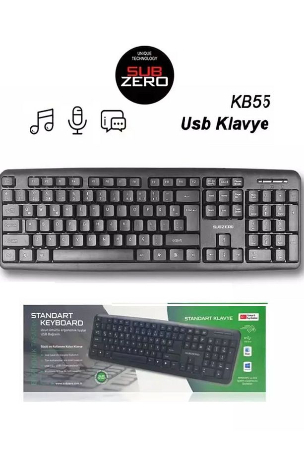 Siyah Usb Kablolu Q Standart Klavye - 1