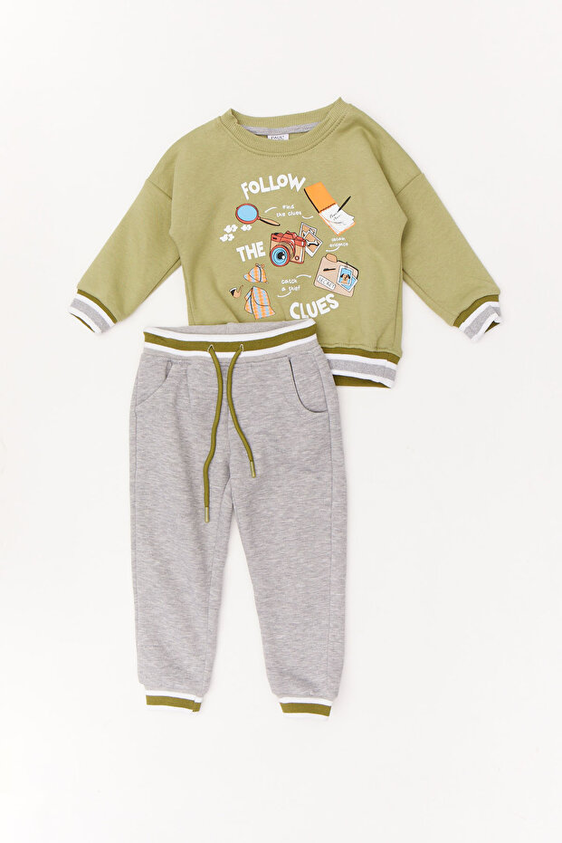 بدلة مزدوجة منقوشة للأولاد - 2