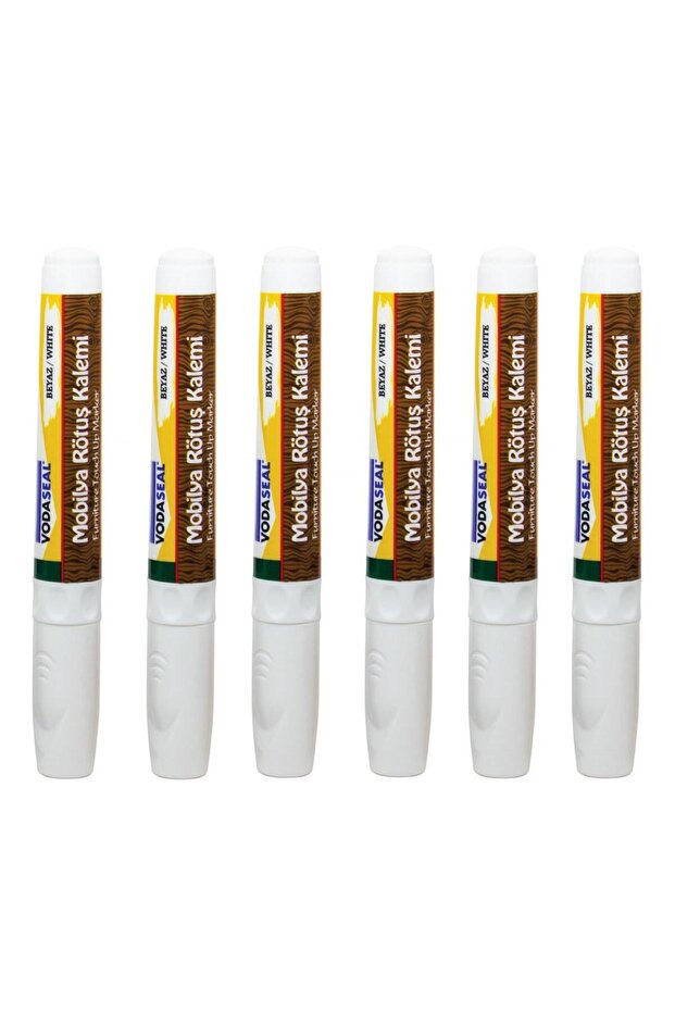 6 Pieces Vodaseal Furniture Scratch Remover Retouching Pen White