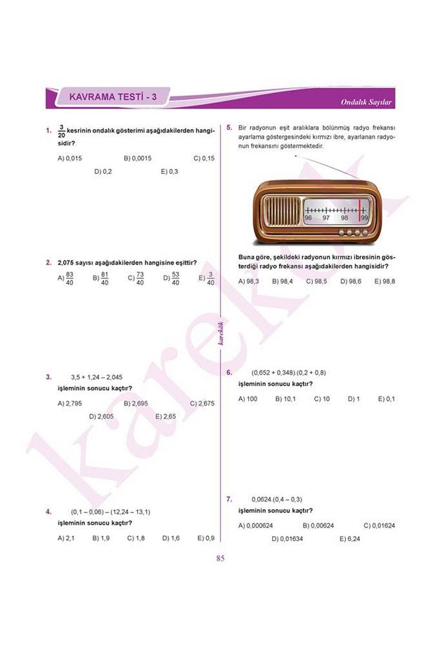 Karekök Yayınları 9.sınıf Matematik Konu Anlatımı Mps (MODÜLER PİRAMİT SİSTEMİ) Soru Bankası Seti - 4