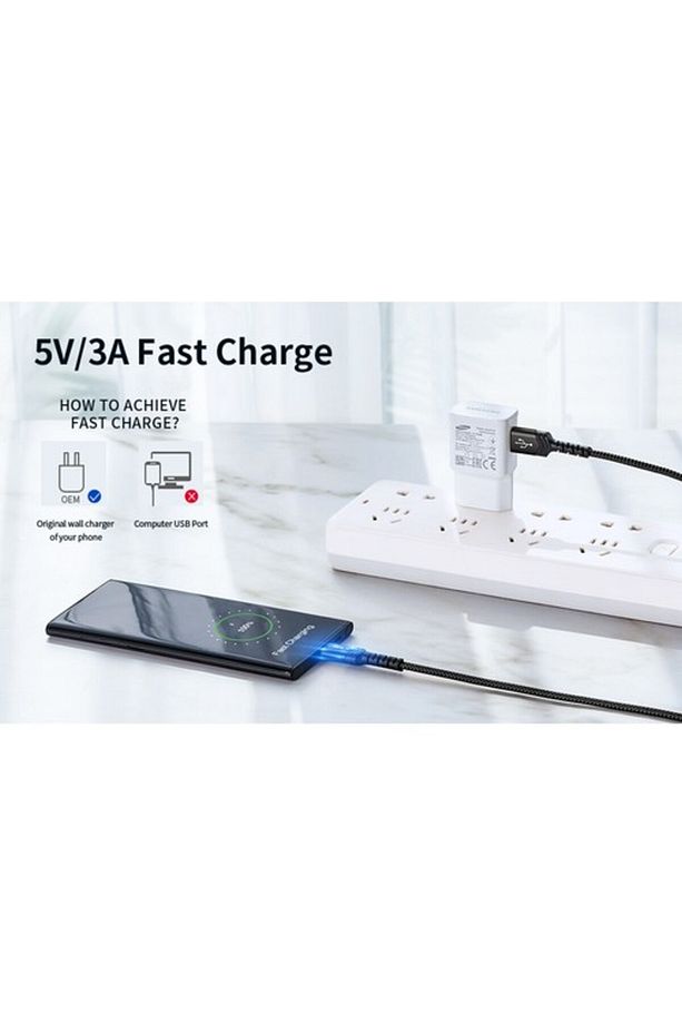 Profesyonel Serisi USB To Type-C 3 Amper Hızlı Şarj ve Data Kablosu 1 Metre CC0011 - 4
