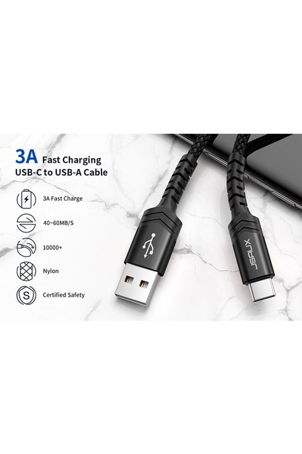 Profesyonel Serisi USB To Type-C 3 Amper Hızlı Şarj ve Data Kablosu 1 Metre CC0011 - 3