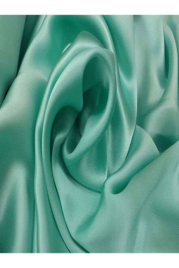 mint green satin fabric - 1
