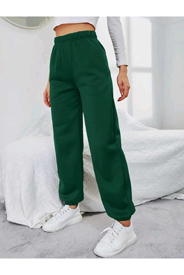 3 Thread Thick Cotton Sweatpants with Elastic Waist and Legs, Super Quality