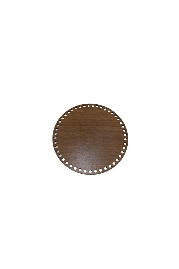 3mm 18cm Wooden Round Basket Tray Knitting Plate Charger Perforated Base Crochet Basket Base