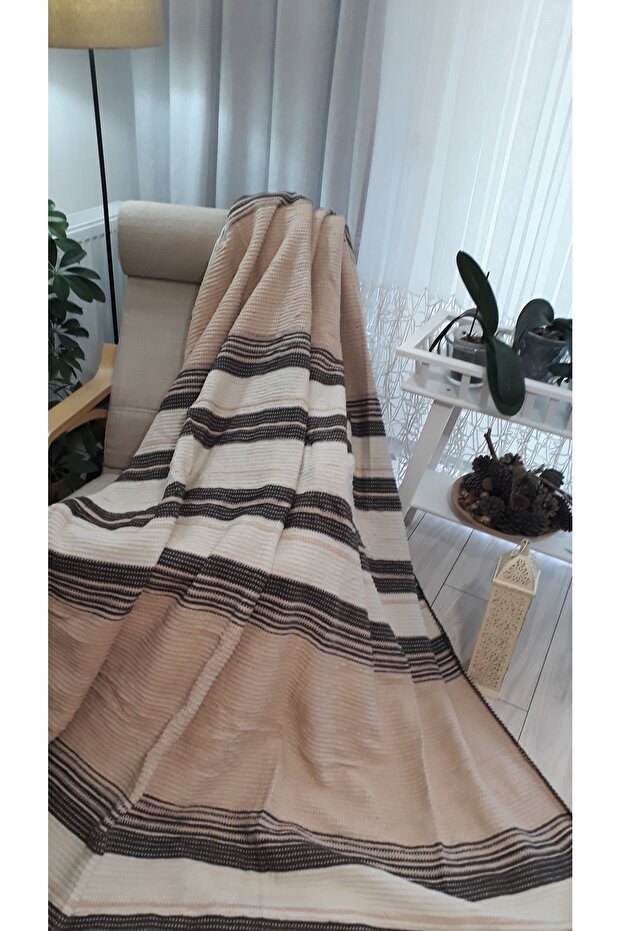 Single Cotton Blanket, TV Blanket 150cm*200cm Brown