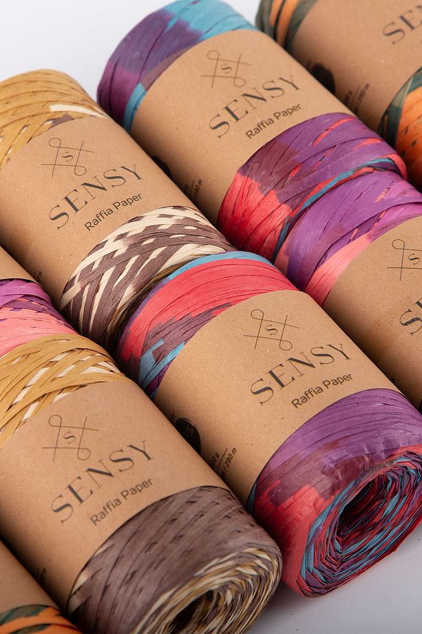 Premium Multi Ebruli 290 Metre Rafya İp Çanta İpi Raffia İp Kağıt İp Supla İpi - 4