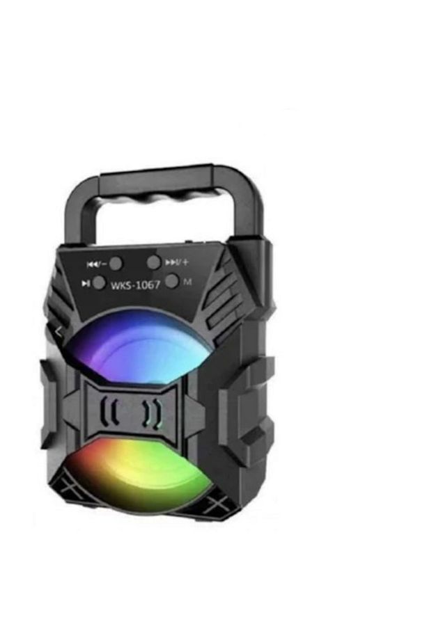 Taşınabilir Mini Işıklı Bluetooth Hoparlör Speaker Fm/usb/sd Wks-1067 - 1