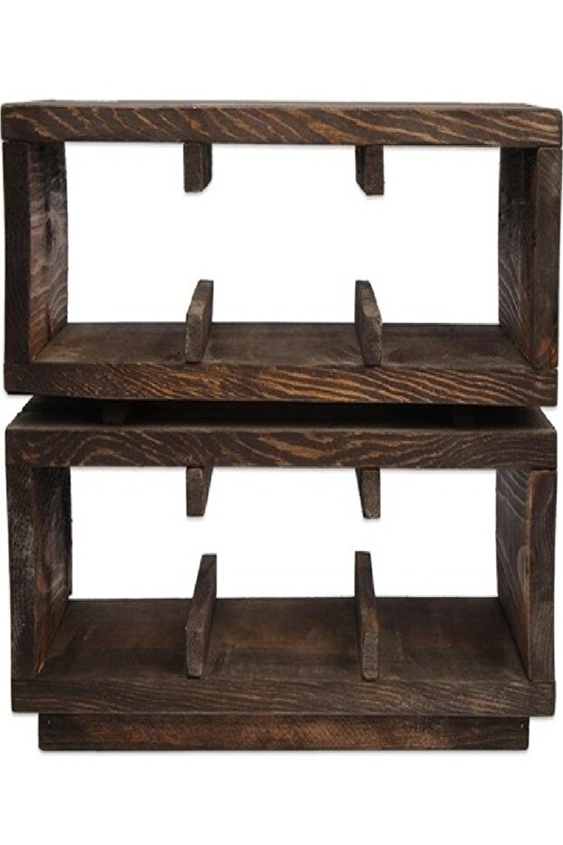 6'lı Ahşap Rustik Şaraplık - 1