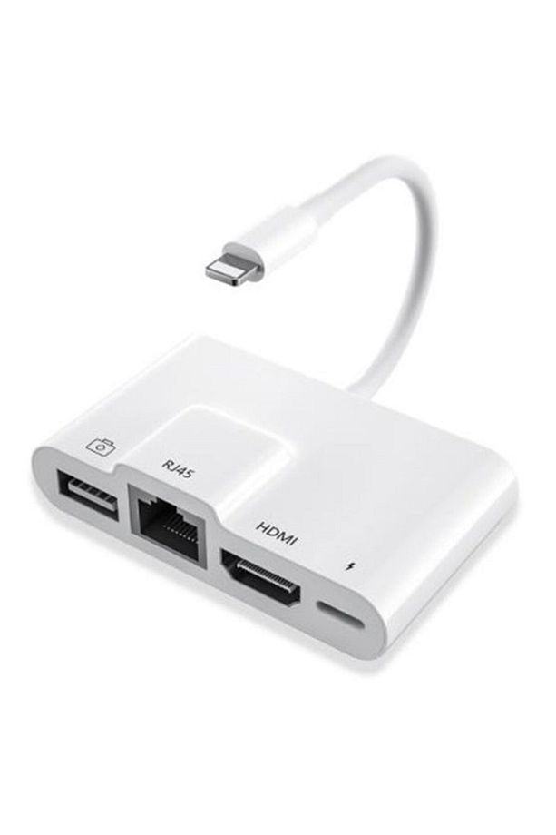 Polham Apple Ipad Ve Iphone Için Lightning 3in1 Hdmı, Rj45 Ve Otg Dönüştürücü Kablosu - 2