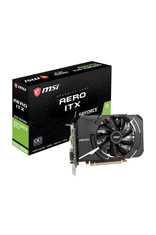 MSI GeForce GTX 1660 SUPER AERO ITX OC GTX1660S 6GB GDDR6 192B (1XDVI 1XHDMI 1XDP) Ekran Kartı - 1