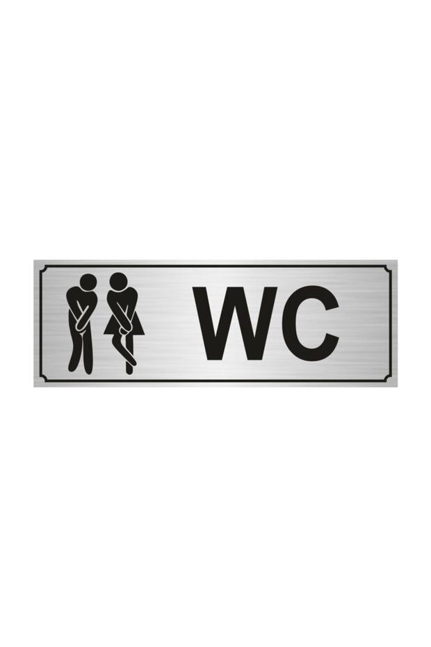 Directional Sign 10X20Cm Adhesive Silver Color