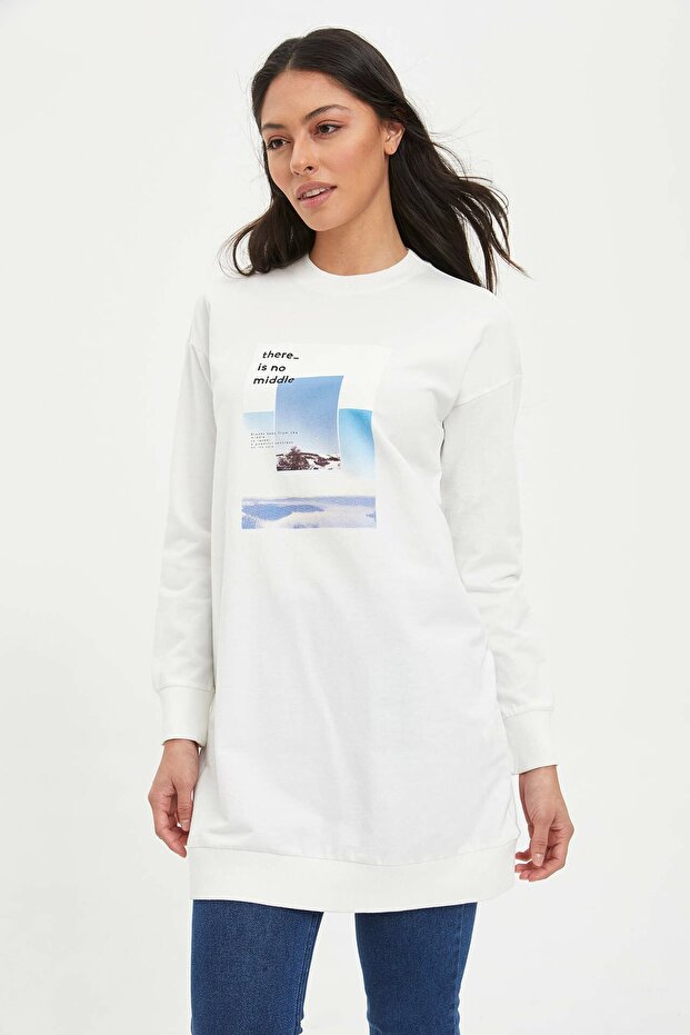 Relax Fit Örme %100 Pamuk Tunik - 1