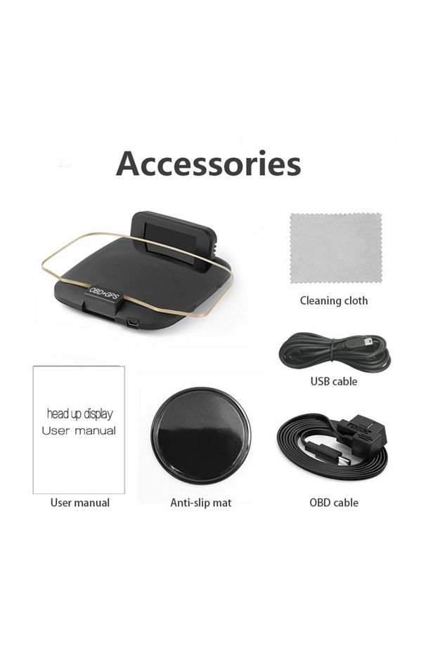 C1 Hud Obd2 Gps 48 Fonksiyonlu Veri Ekranı Head Up Display - 9