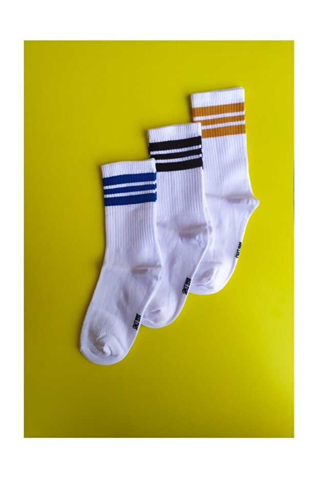 Чифт от 3 раирани чорапи - 1