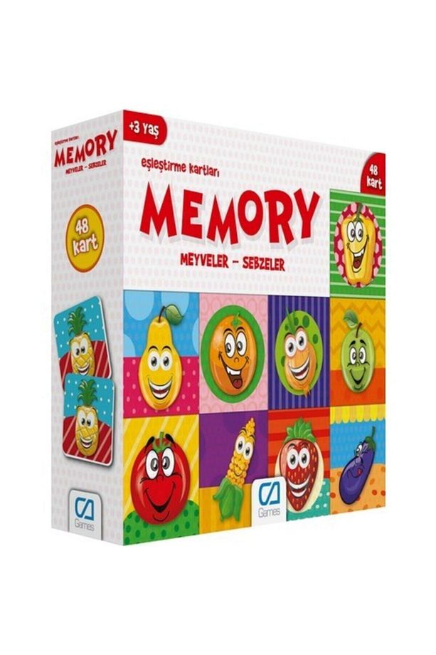 Meyveler - Sebzeler - Memory Eşleştirme Kartları - Null - 2