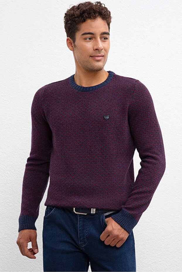 Marineblauer Herrenpullover - 2