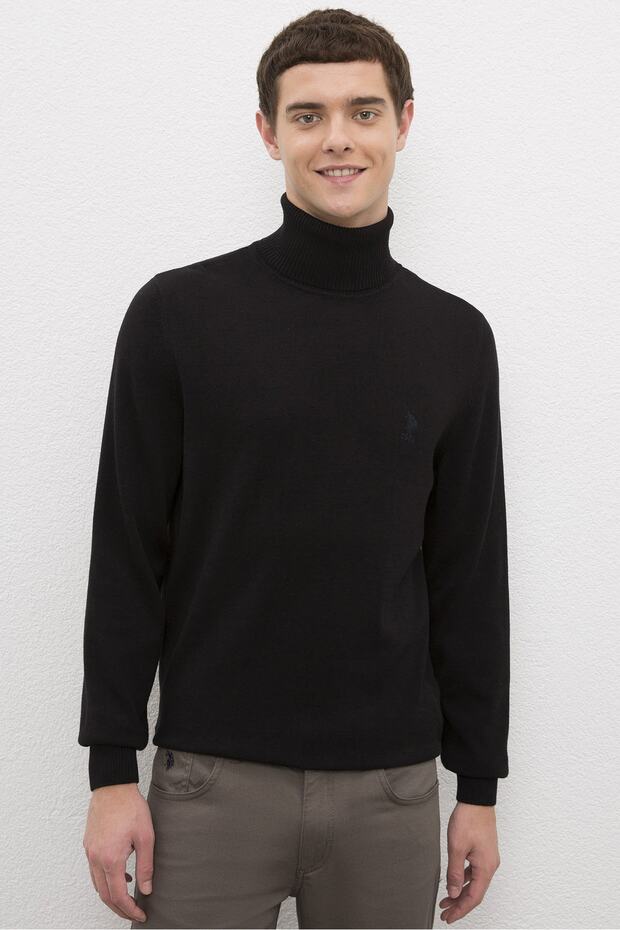 Schwarzer Herrenpullover - 1