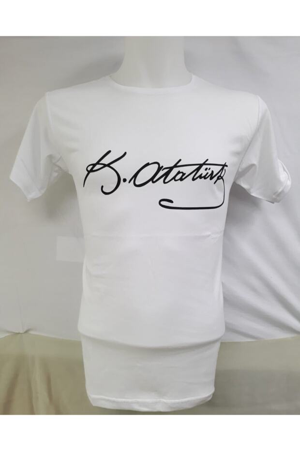 Unisex Children's White Atatürk Signature T-shirt
