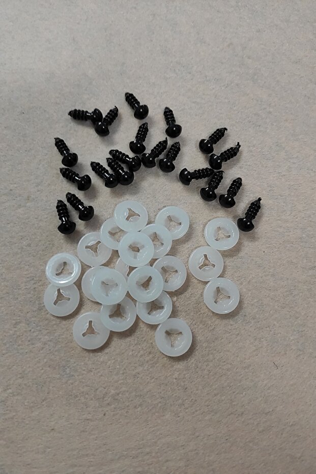 20 Pieces 7 Mm Amigurumi Baby Black Screw Eye