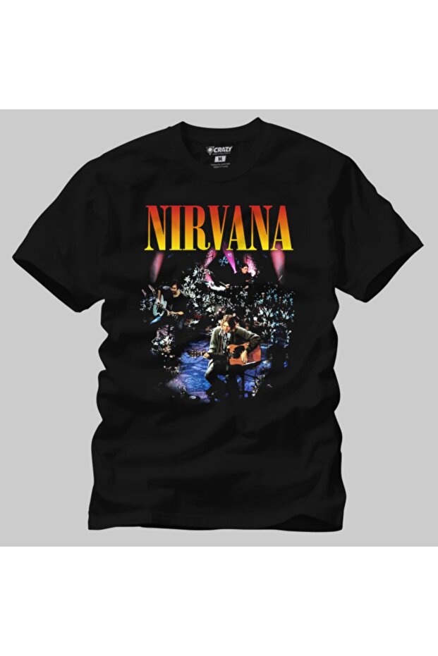 Men's Black Nirvana Mtv Unplugged Album Art T-Shirt