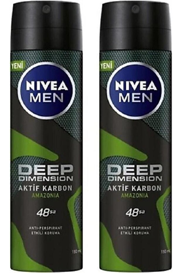 Men Deep Dimension Aktif Karbon Amazonia Deodorant 2 X 150 Ml - 1