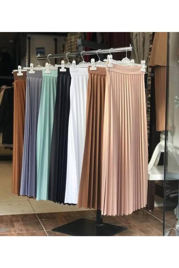 Deri Görünümlü Harika Piliseli Etek - 4