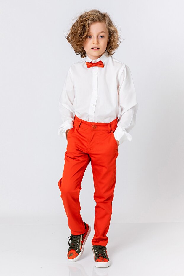 بنطلون برتقالي للأولاد - 2