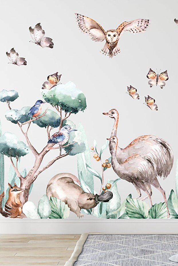Safari Themed Kids Room Wall Sticker Set
