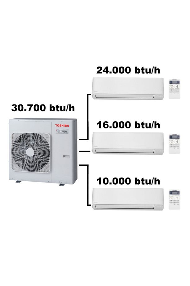Multi Klima 24000 Btu Ve 16000 Btu Ve 10000 Btu Iç Üniteli - 1