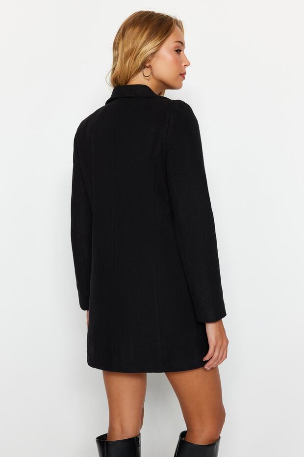 Black Stamp Coat - 5