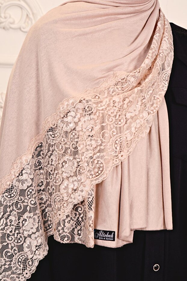 Penye Şal Dantelli - 6