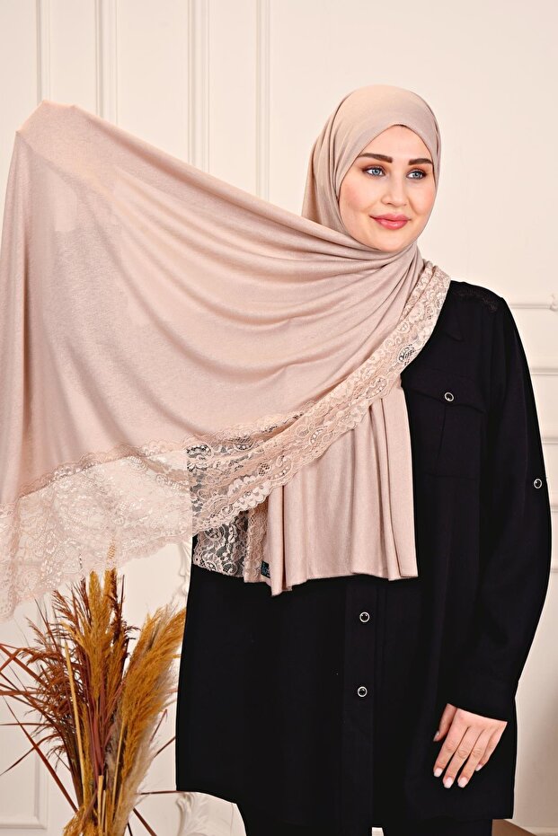 Penye Şal Dantelli - 5