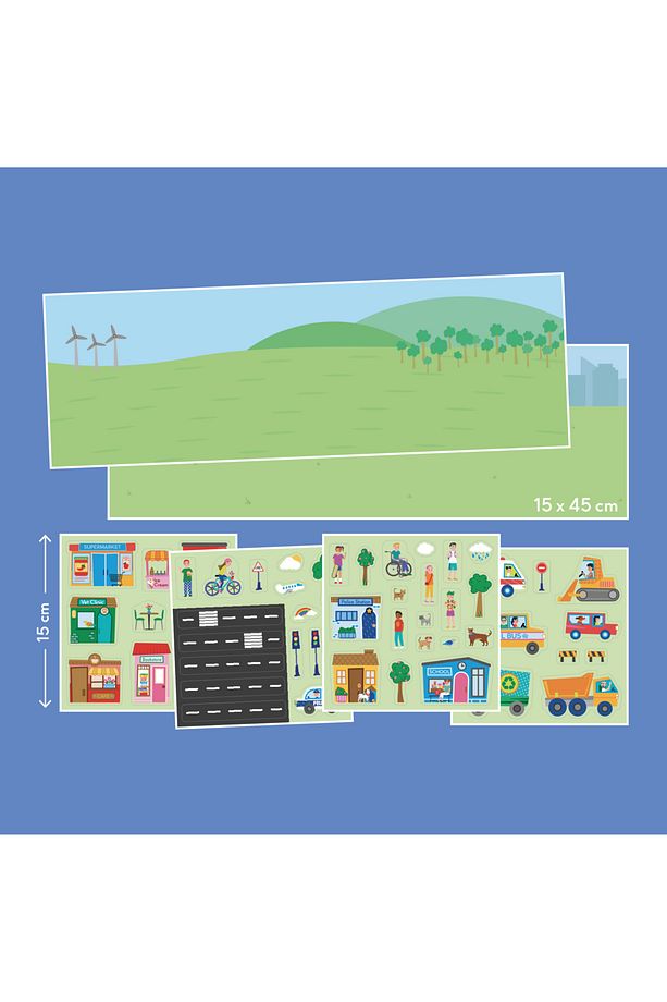 Reusable Sticker Set: My City - Tak Çıkar Çıkartma Oyunu - 4