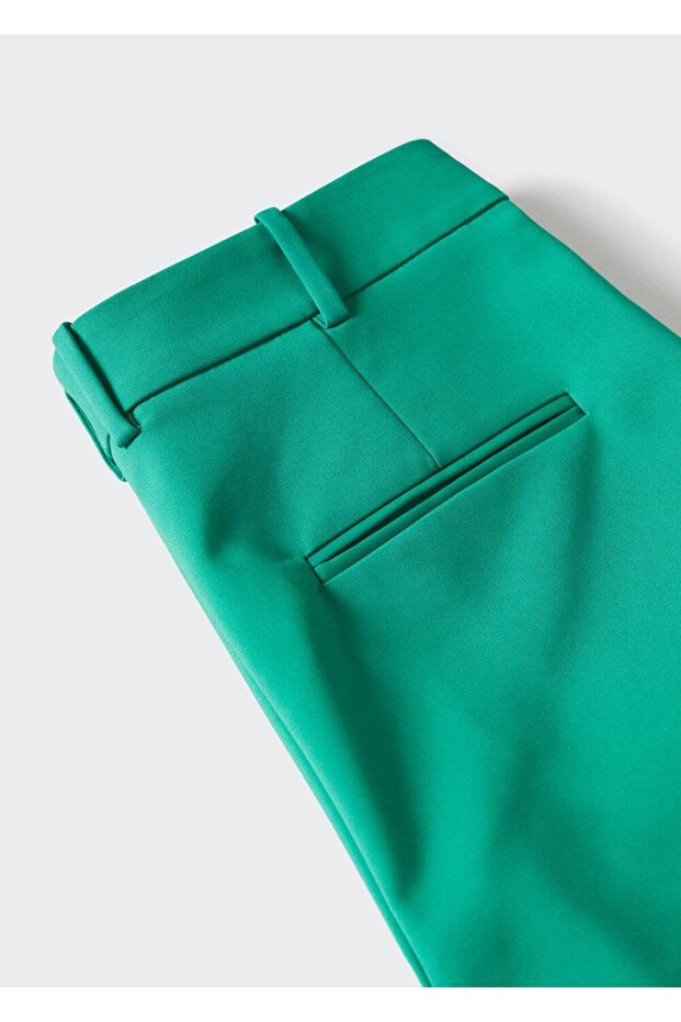 Dar Kesim Kumaş Pantolon - 5