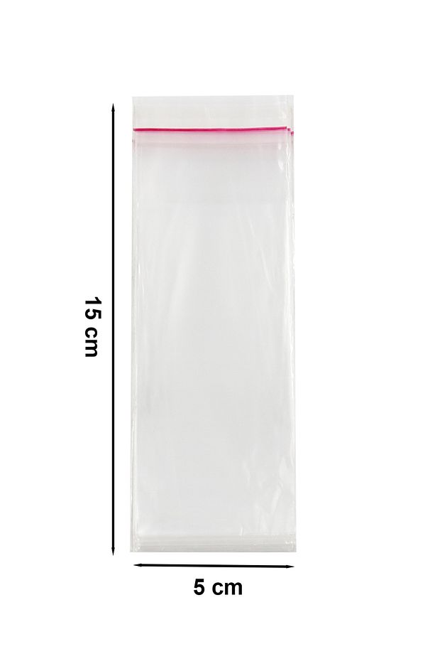 5x15 cm Şeffaf Bantlı Poşet 100 Adet - 4